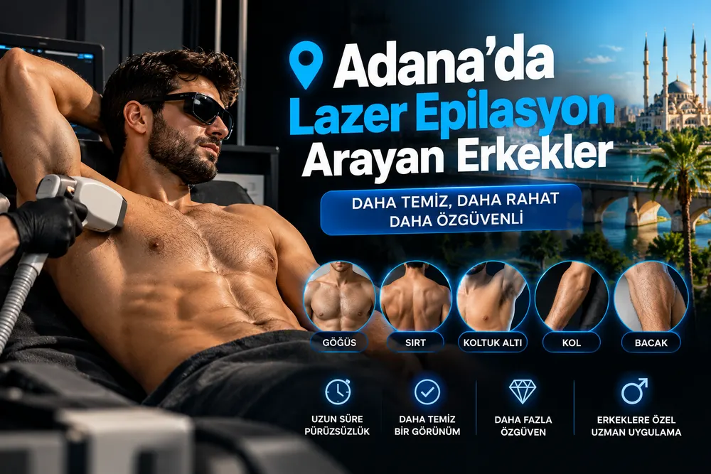 Adana erkek lazer epilasyon uygulamasında erkek danışanın kıl yapısına göre bölge planlaması