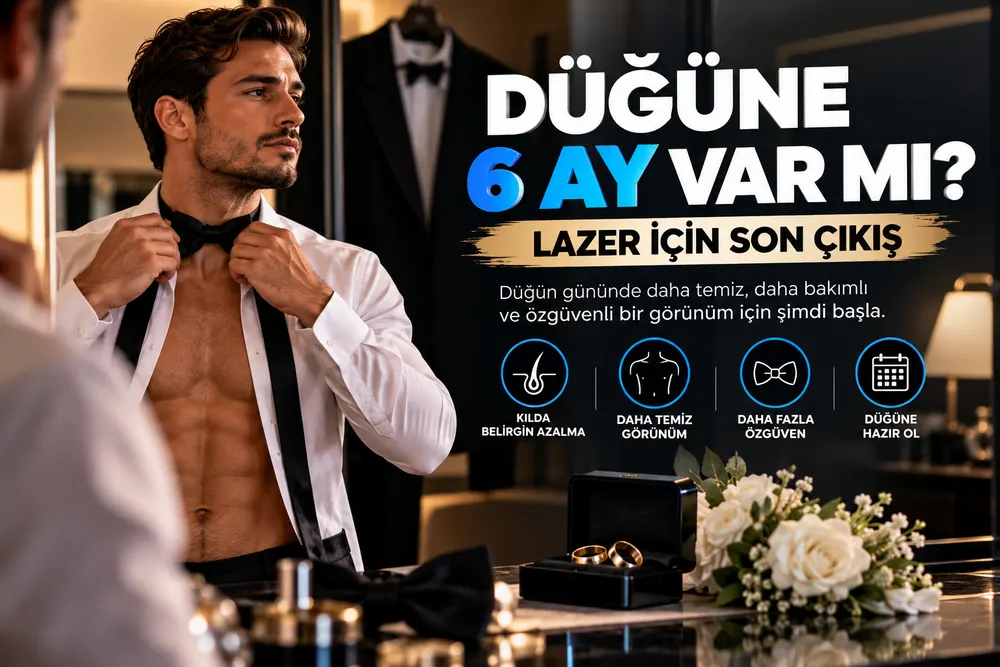 Düğün öncesi Adana erkek lazer epilasyon seansı planlaması