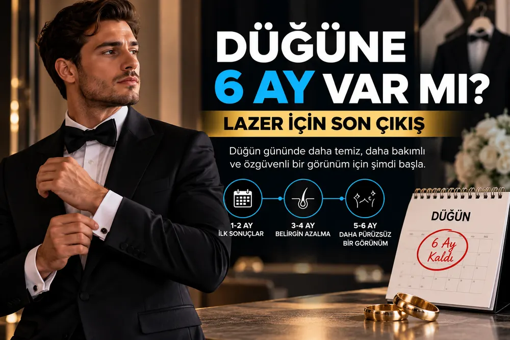 Düğün öncesi son ay erkek lazer epilasyon bakım ve kontrol listesi