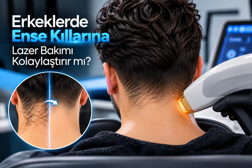Adana erkek lazer epilasyon merkezinde ense bölgesine lazer uygulaması