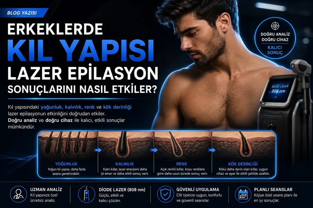 Erkeklerde Kıl Yapısı Lazer Epilasyon Sonuçlarını Nasıl Etkiler?