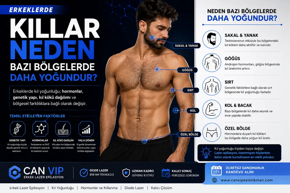 Yoğun kıllı bölgelerde erkeklere özel diode lazer epilasyon yaklaşımı