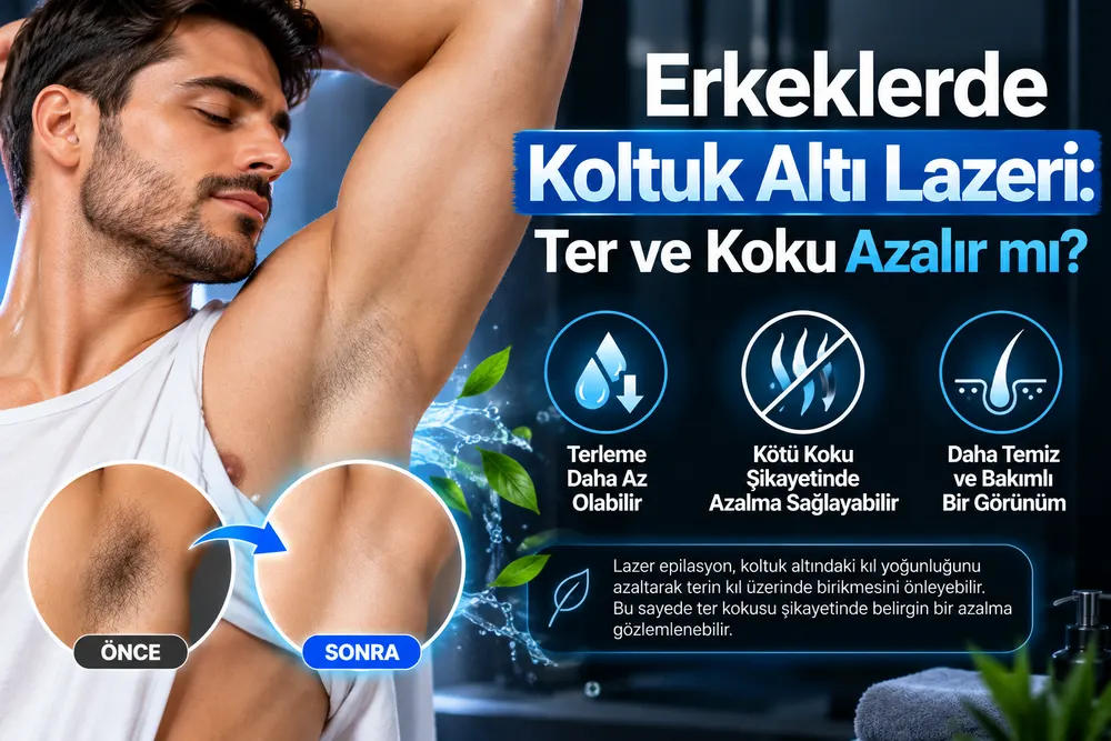 Adana erkek lazer epilasyon — erkeklerde koltuk altı lazeri ile koku ve hijyen farkı