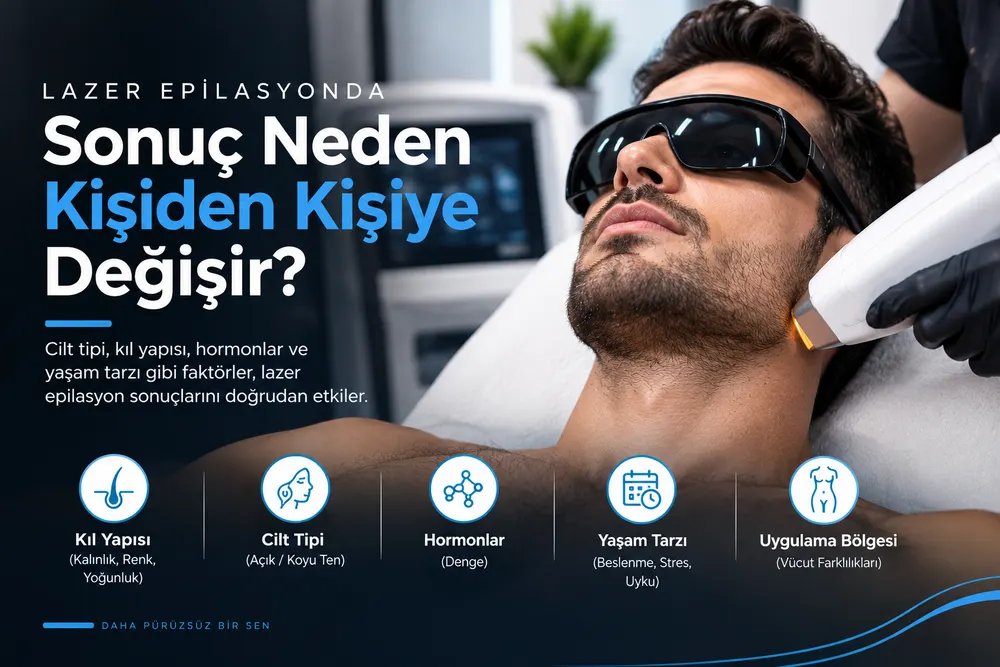 Erkek tüm vücut lazer epilasyonda sırt, göğüs, ense ve özel bölge gibi öncelikli alanların gösterimi