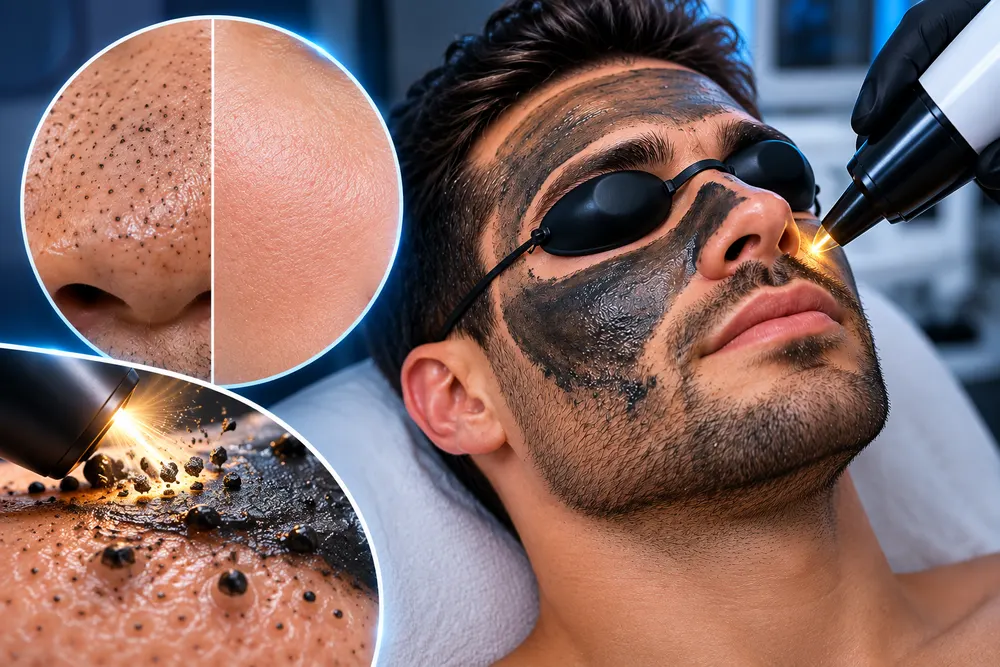 Karbon Peeling Nedir? Erkek Cildinde Siyah Nokta ve Yağlanmaya Etkisi