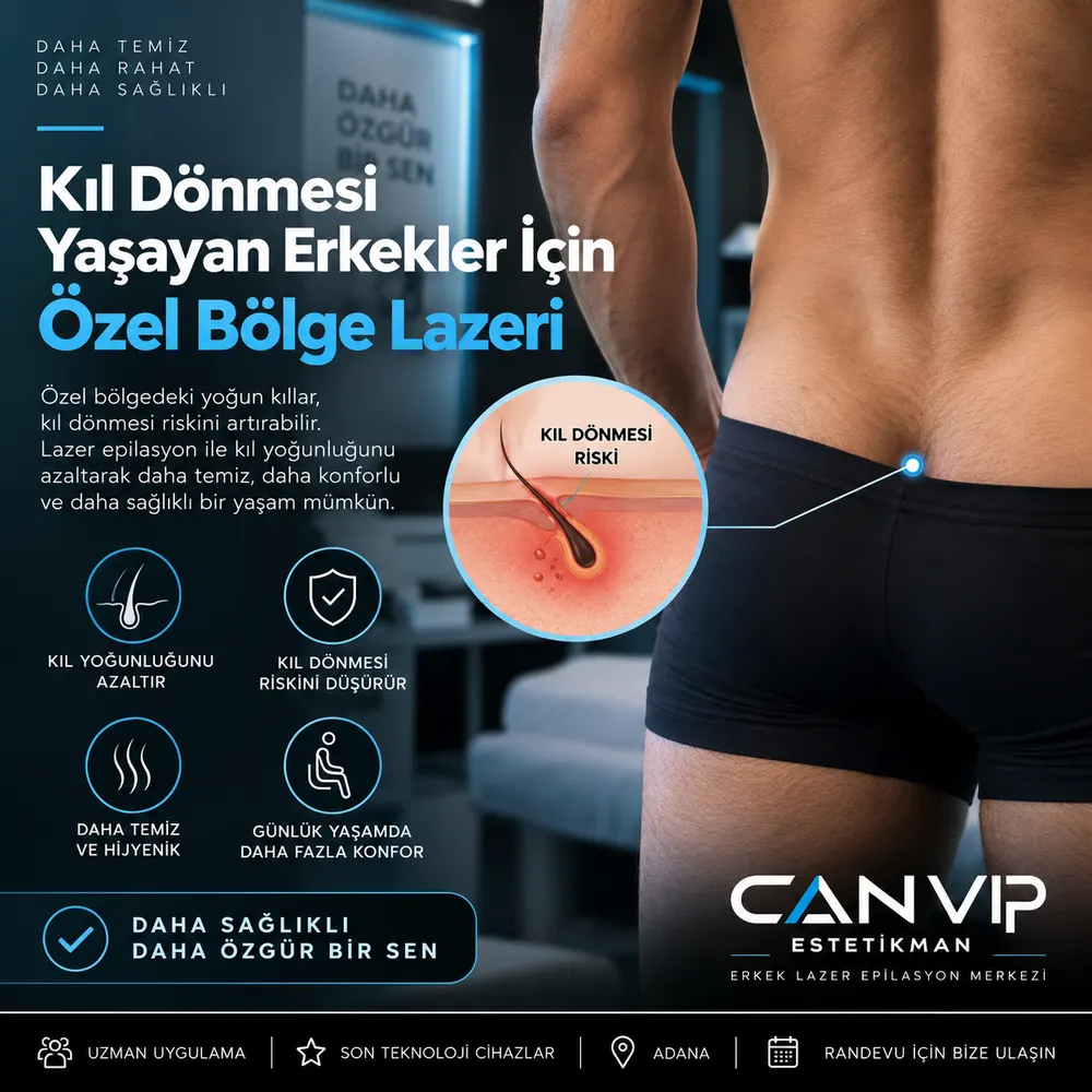 Kıl dönmesi yaşayan erkeklerde özel bölge lazer epilasyonunun kıl köküne etkisi