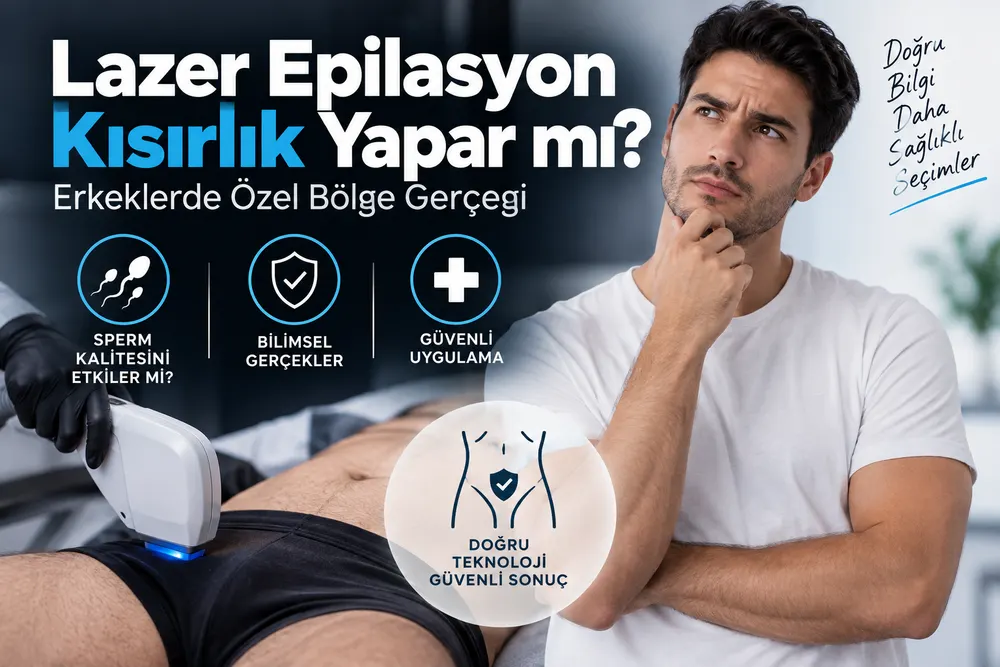 Erkek özel bölge lazer epilasyonda diode lazer ışığının kıl köküne etkisi
