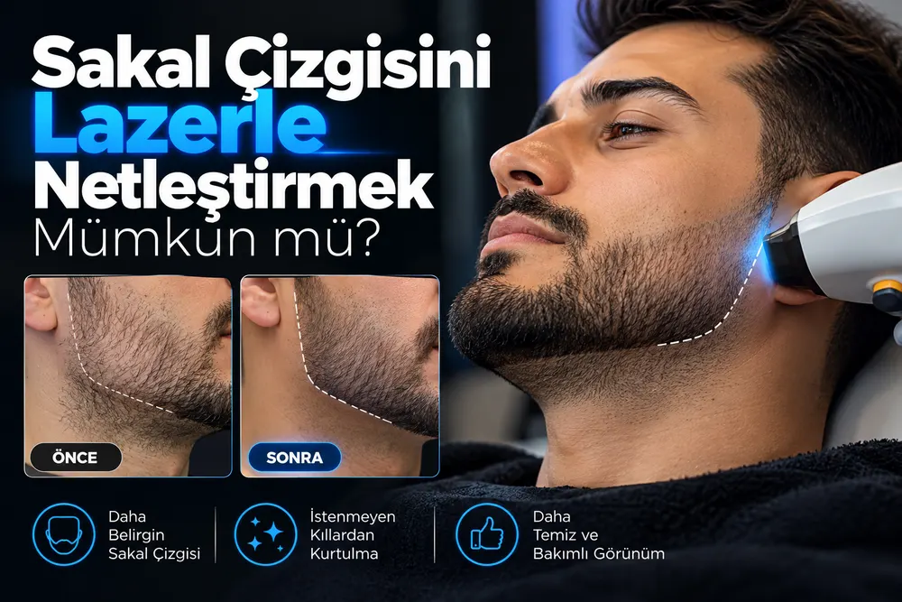 Adana erkek lazer epilasyon ile sakal çizgisi netleştirme uygulaması