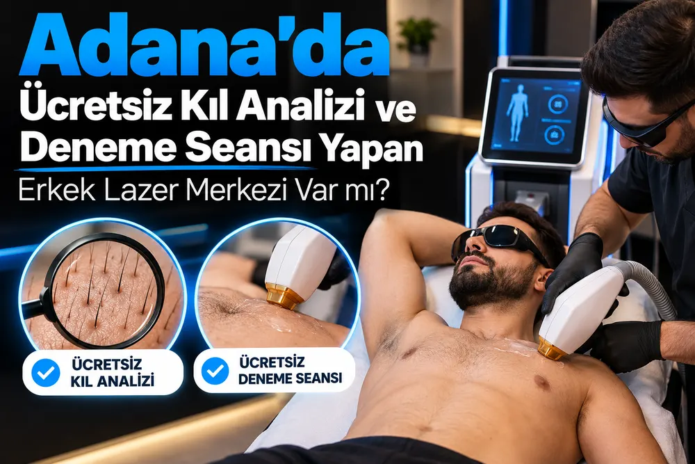 Erkek lazer epilasyonda diode lazer ile küçük alanda deneme atışı uygulaması