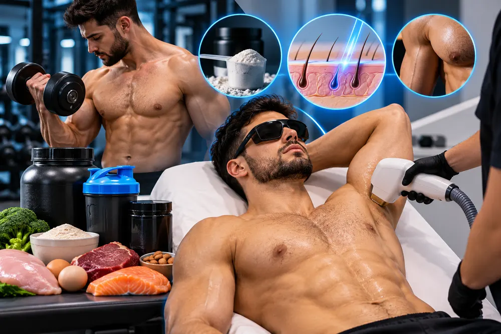 Vücut Geliştirme Yapan Erkeklerde Lazer: Protein, Kreatin ve Takviyeler Sonucu Etkiler mi? (Adana Erkek Lazer Epilasyon)